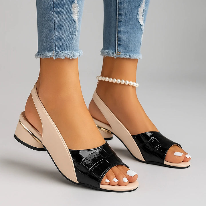 Women's Casual Slingback Sandals with Cushioned and Block Heel