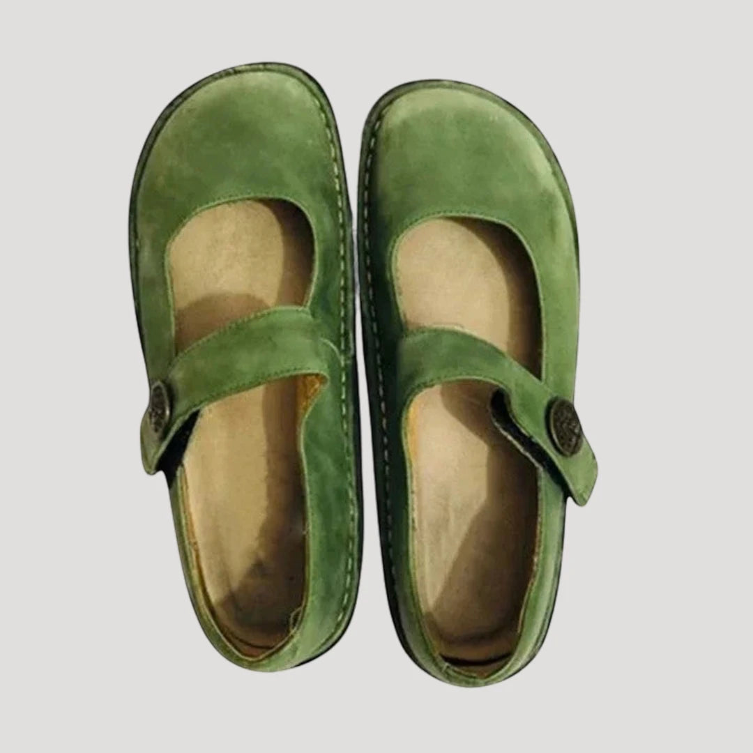 Women's Casual Slip On Mary Jane Shoes with Slip Resistant Sole and Cushioned Insole