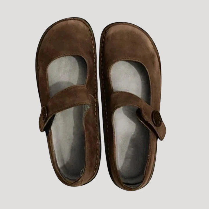 Women's Casual Slip On Mary Jane Shoes with Slip Resistant Sole and Cushioned Insole