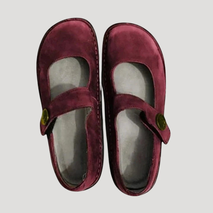 Women's Casual Slip On Mary Jane Shoes with Slip Resistant Sole and Cushioned Insole