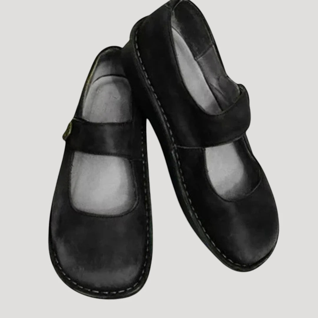 Women's Casual Slip On Mary Jane Shoes with Slip Resistant Sole and Cushioned Insole
