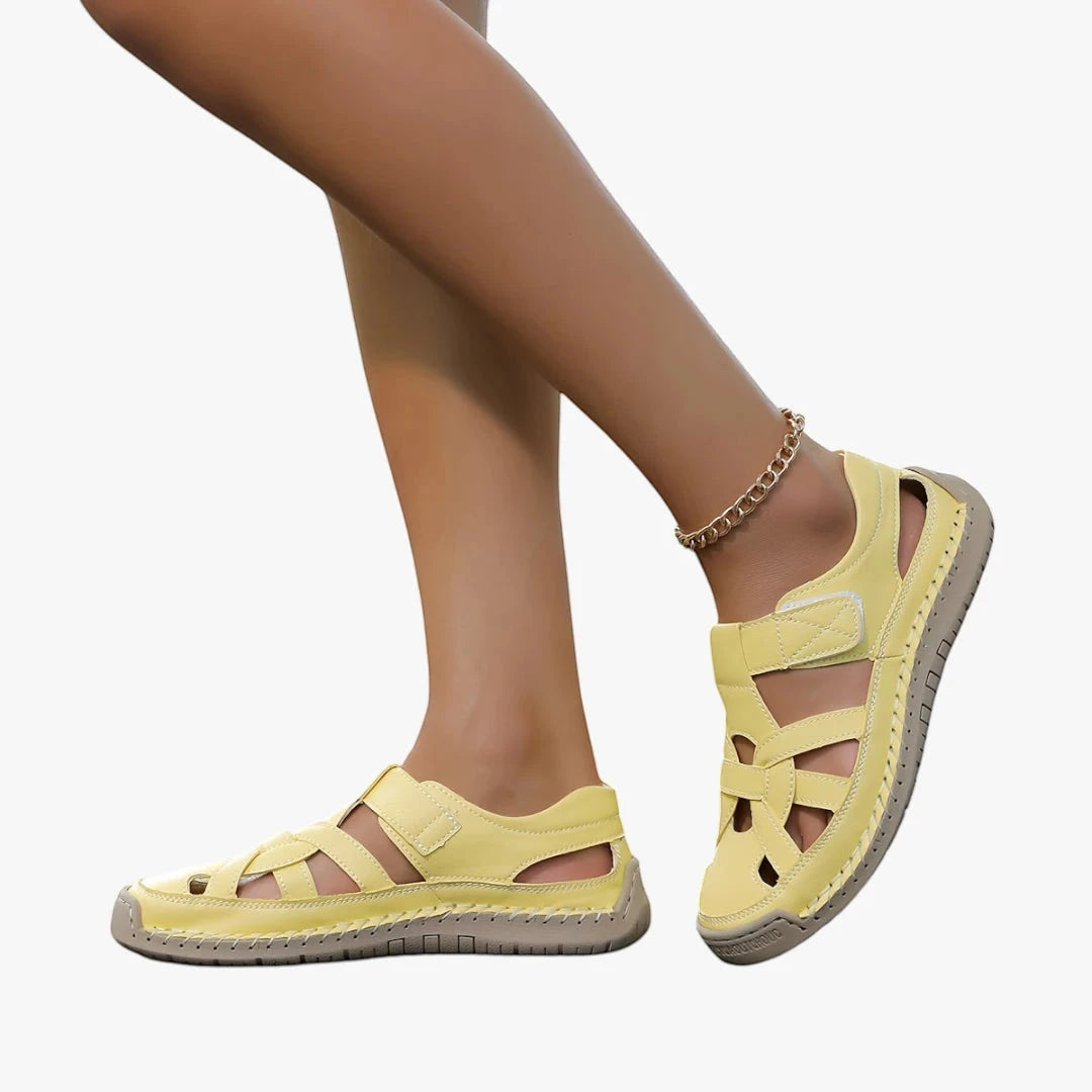 Women's Comfortable Casual Sandals with Velcro Strap and Cushioned Insole