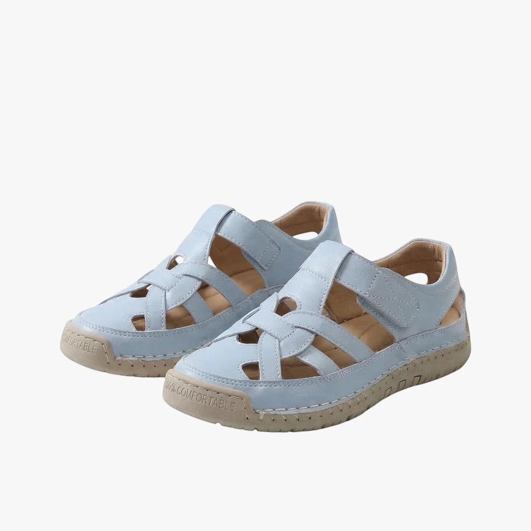 Women's Comfortable Casual Sandals with Velcro Strap and Cushioned Insole