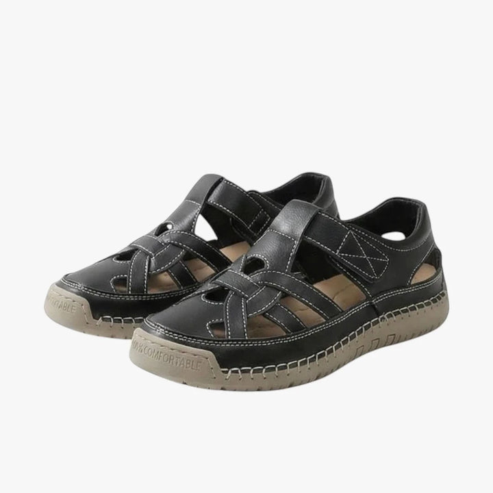 Women's Comfortable Casual Sandals with Velcro Strap and Cushioned Insole