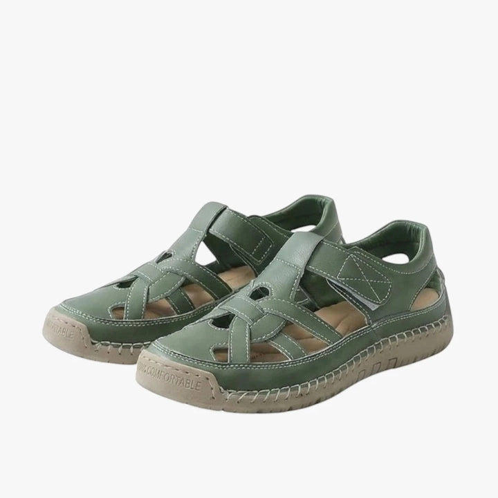Women's Comfortable Casual Sandals with Velcro Strap and Cushioned Insole