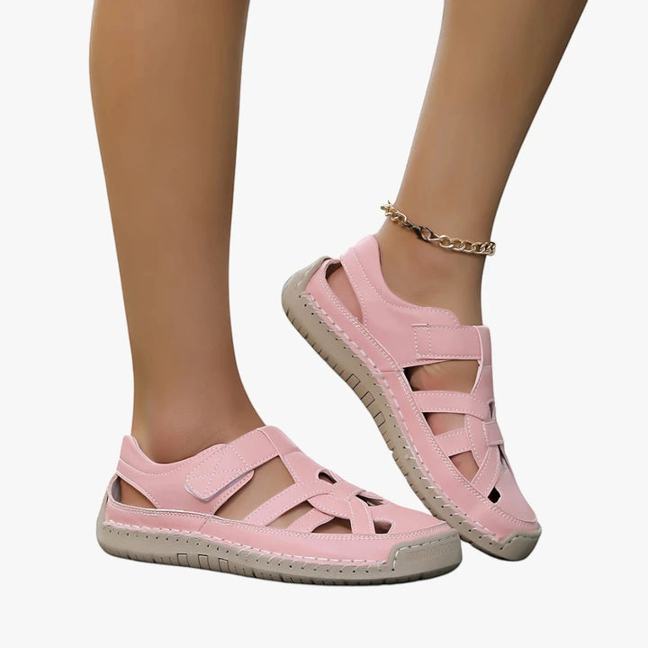 Women's Comfortable Casual Sandals with Velcro Strap and Cushioned Insole