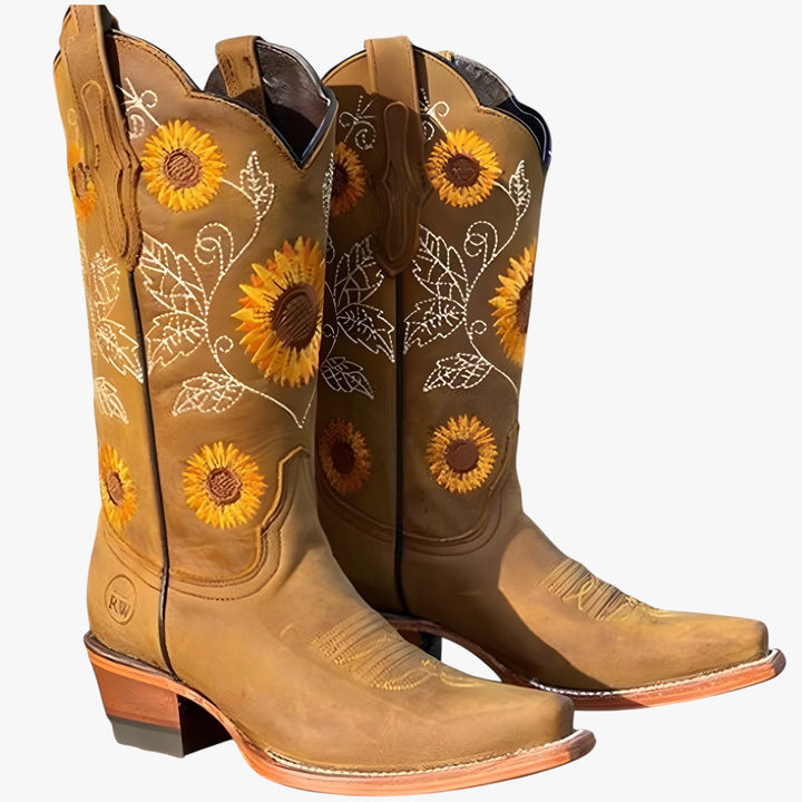 Women's Cowboy Knee High Boots with Cushioned and Wide Fit