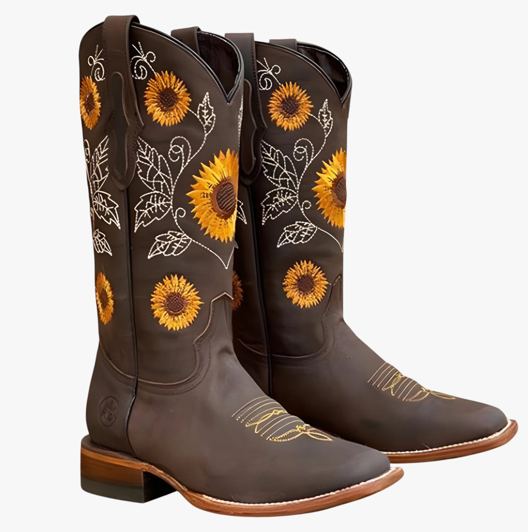 Women's Cowboy Knee High Boots with Cushioned and Wide Fit
