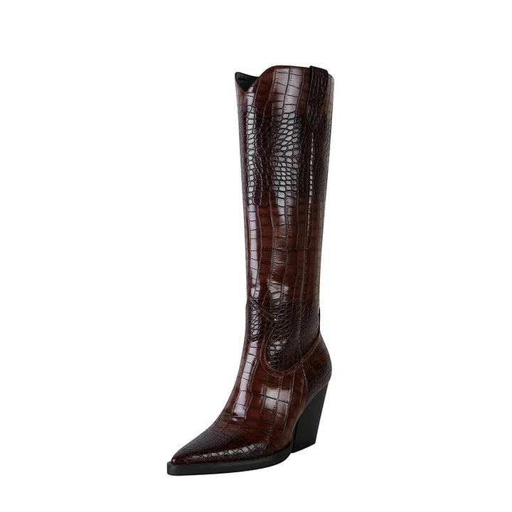 Women's Cowboy Knee High Boots with Non Slip and Cushioned