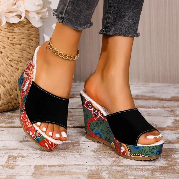 Women's Dressy Slip On Wedges with Cushioned Insole and Non Slip Sole