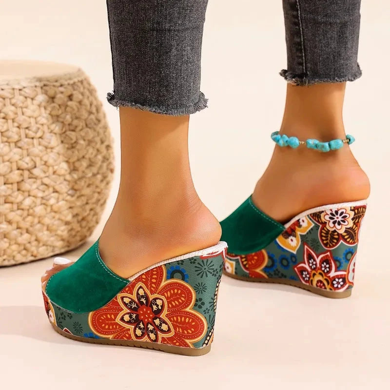 Women's Dressy Slip On Wedges with Cushioned Insole and Non Slip Sole