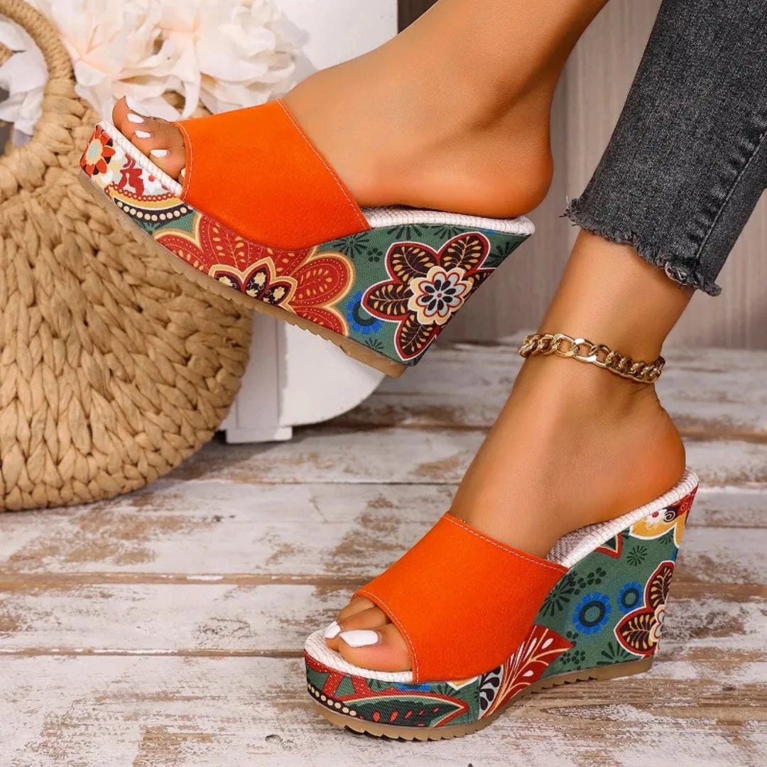 Women's Dressy Slip On Wedges with Cushioned Insole and Non Slip Sole