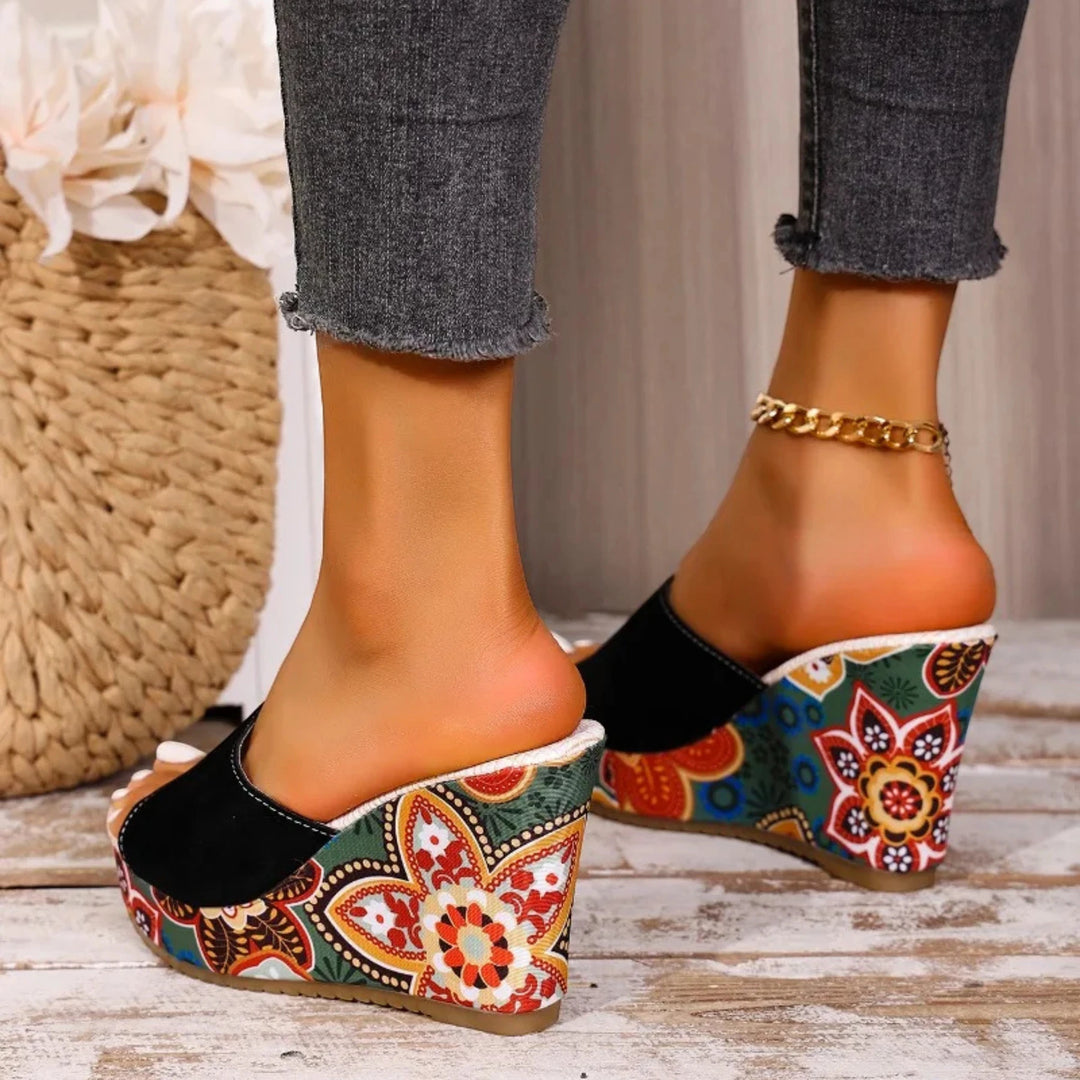 Women's Dressy Slip On Wedges with Cushioned Insole and Non Slip Sole