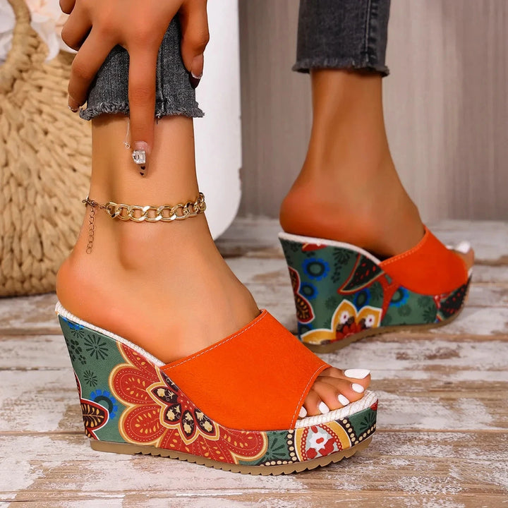 Women's Dressy Slip On Wedges with Cushioned Insole and Non Slip Sole