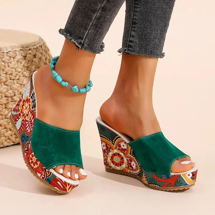Women's Dressy Slip On Wedges with Cushioned Insole and Non Slip Sole