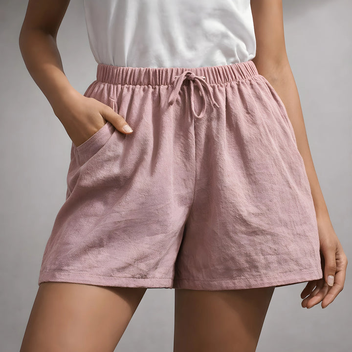 Women's High Waisted Bermuda Shorts with Double Front Pockets