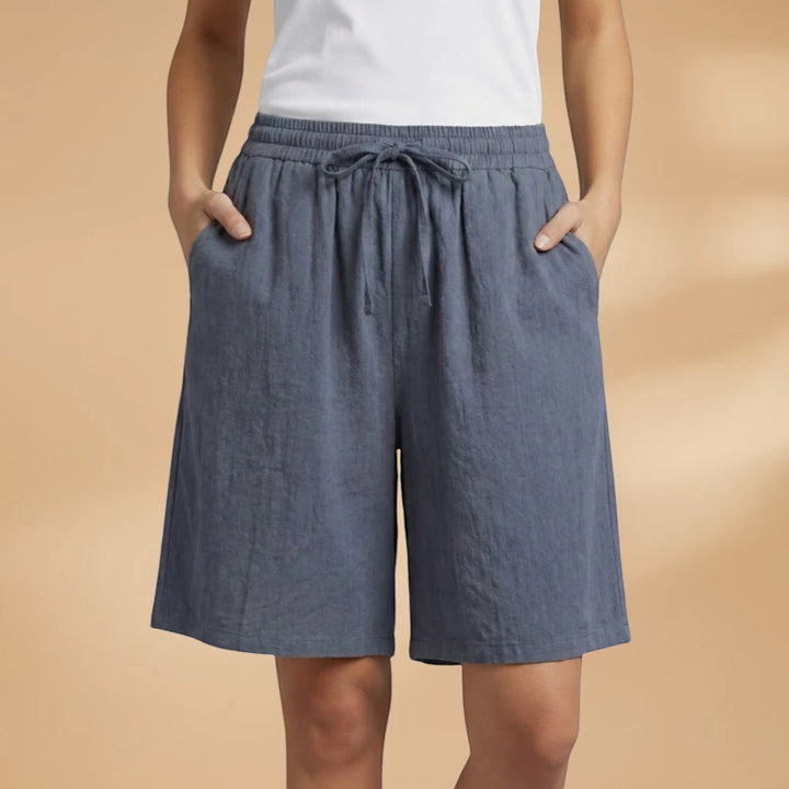 Women's High Waisted Bermuda Shorts with Drawstring