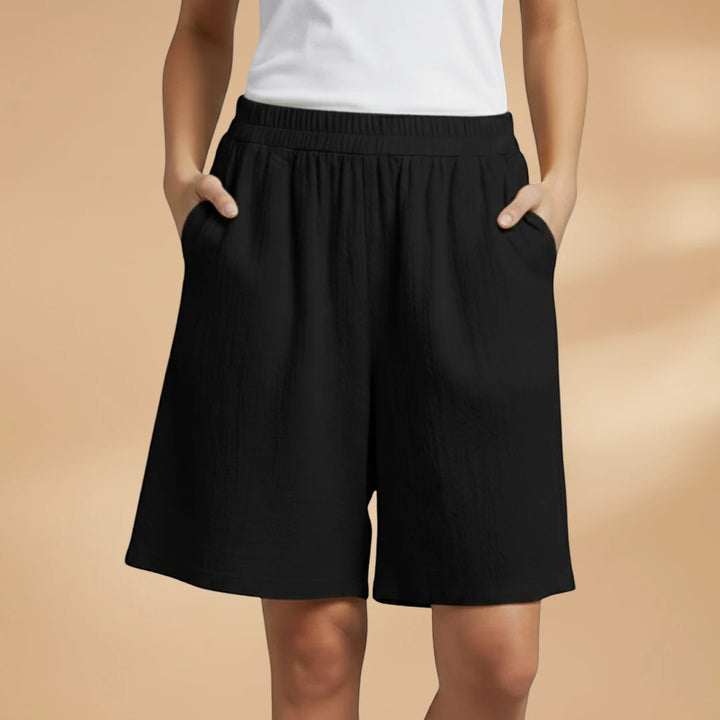 Women's High Waisted Bermuda Shorts with Drawstring