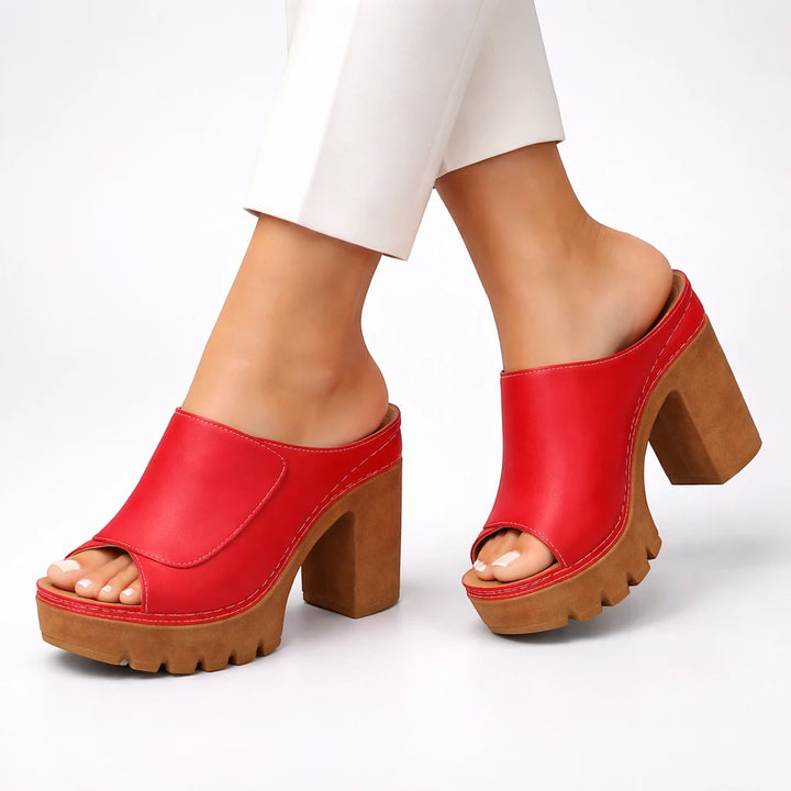 Women's Platform Casual Sandals with Slip On and Cushioned