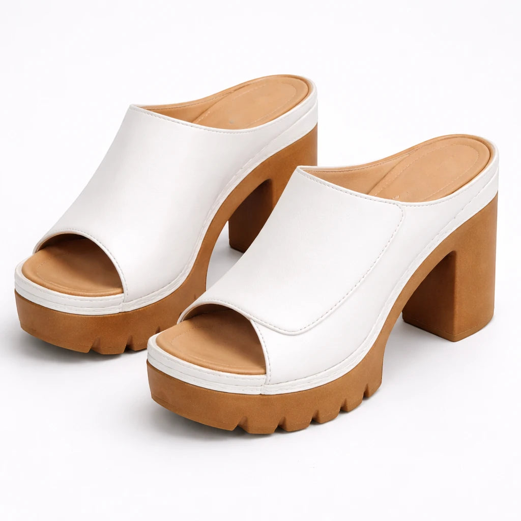 Women's Platform Casual Sandals with Slip On and Cushioned