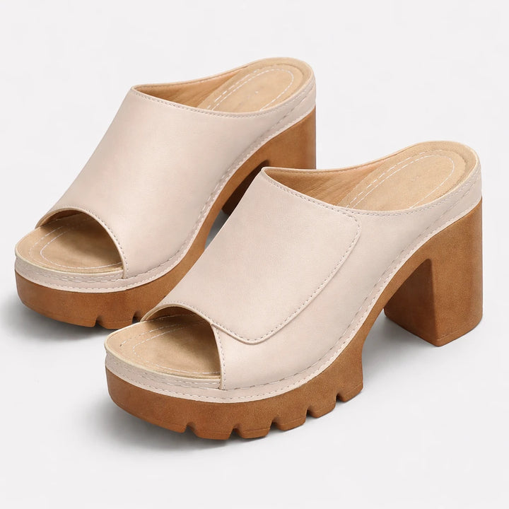 Women's Platform Casual Sandals with Slip On and Cushioned
