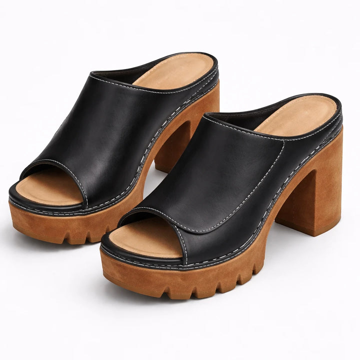 Women's Platform Casual Sandals with Slip On and Cushioned