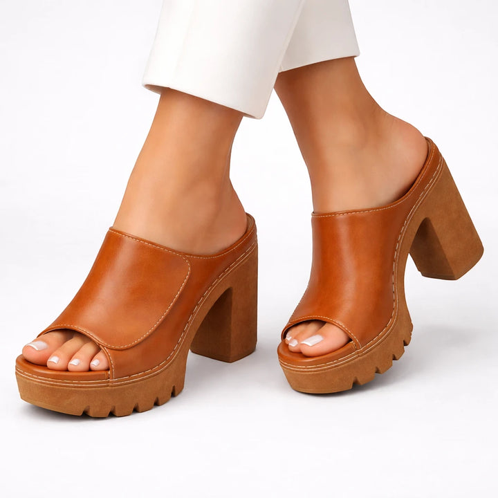 Women's Platform Casual Sandals with Slip On and Cushioned