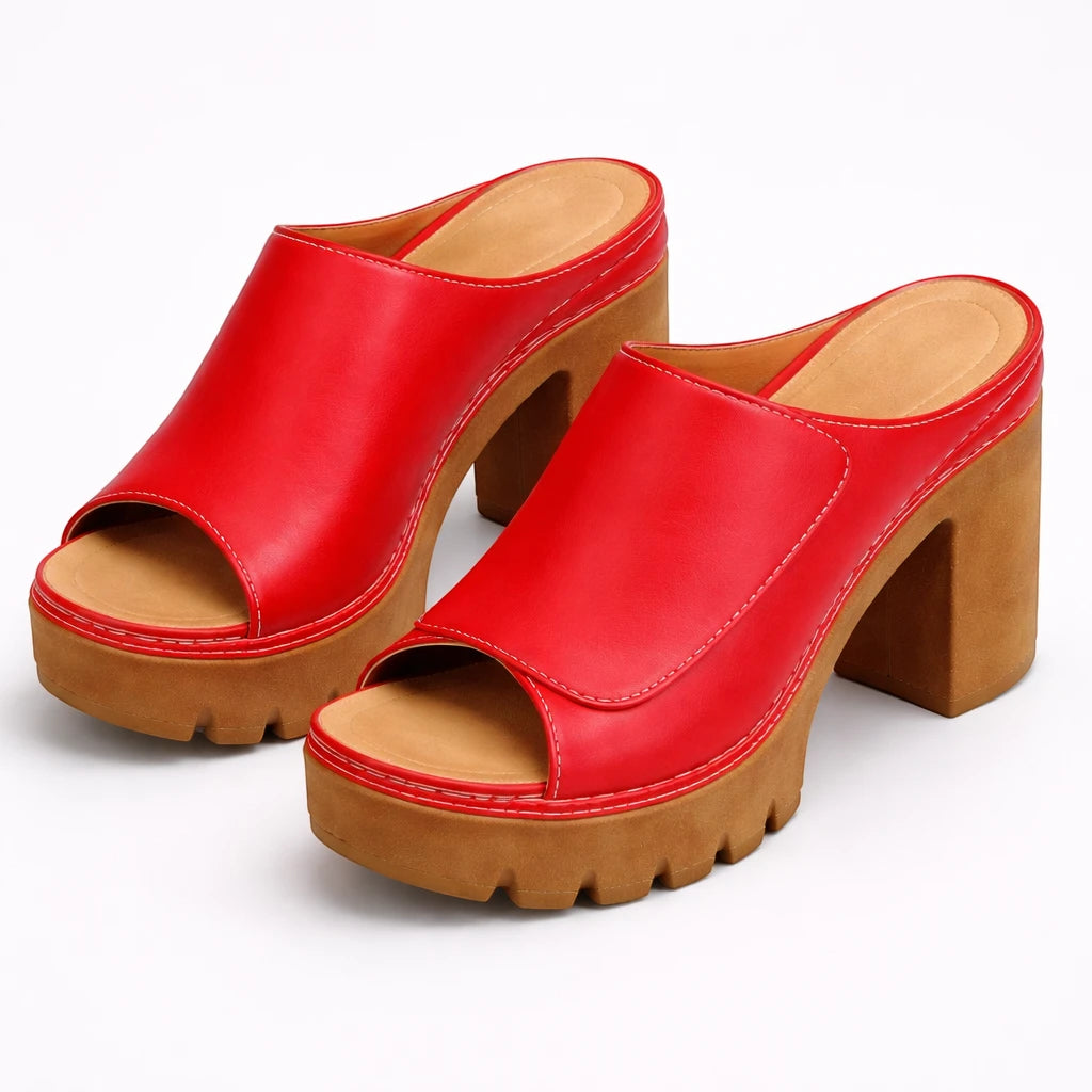 Women's Platform Casual Sandals with Slip On and Cushioned