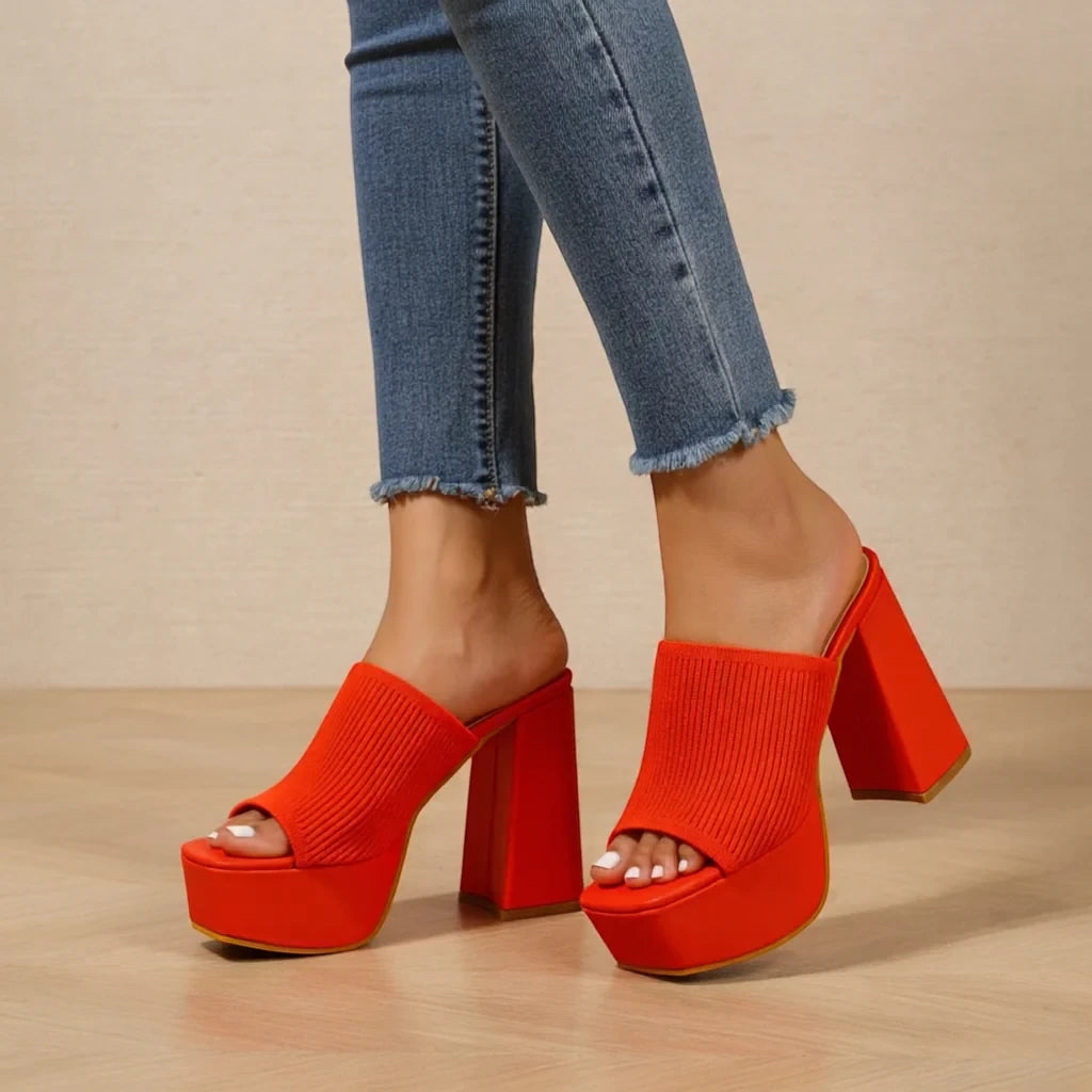 Women's Platform Open Toe Sandals with Slip Resistant Sole and Cushioned Insole