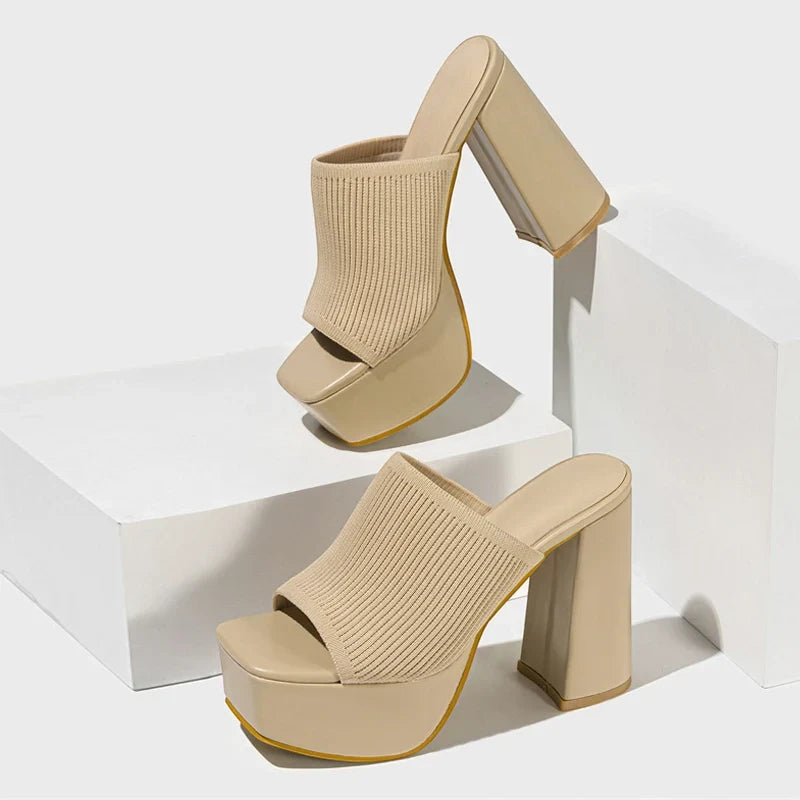 Women's Platform Open Toe Sandals with Slip Resistant Sole and Cushioned Insole