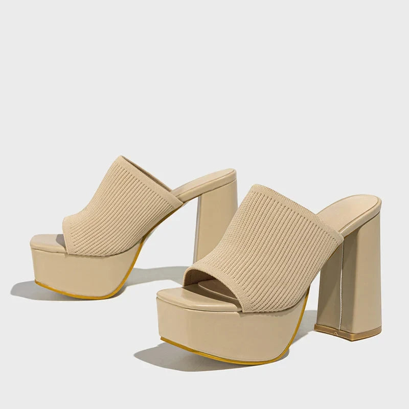 Women's Platform Open Toe Sandals with Slip Resistant Sole and Cushioned Insole