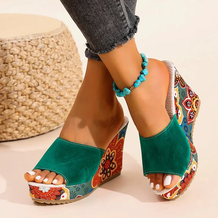 Women's Dressy Slip On Wedges with Cushioned Insole and Non Slip Sole