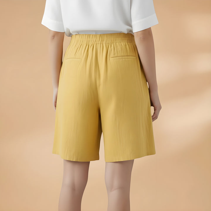 Women's High Waisted Bermuda Shorts with Drawstring
