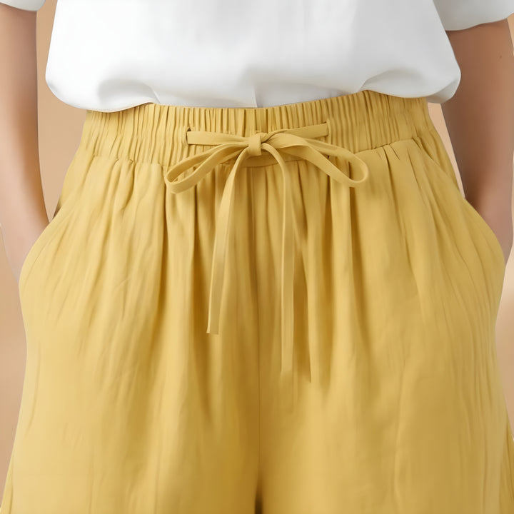 Women's High Waisted Bermuda Shorts with Drawstring