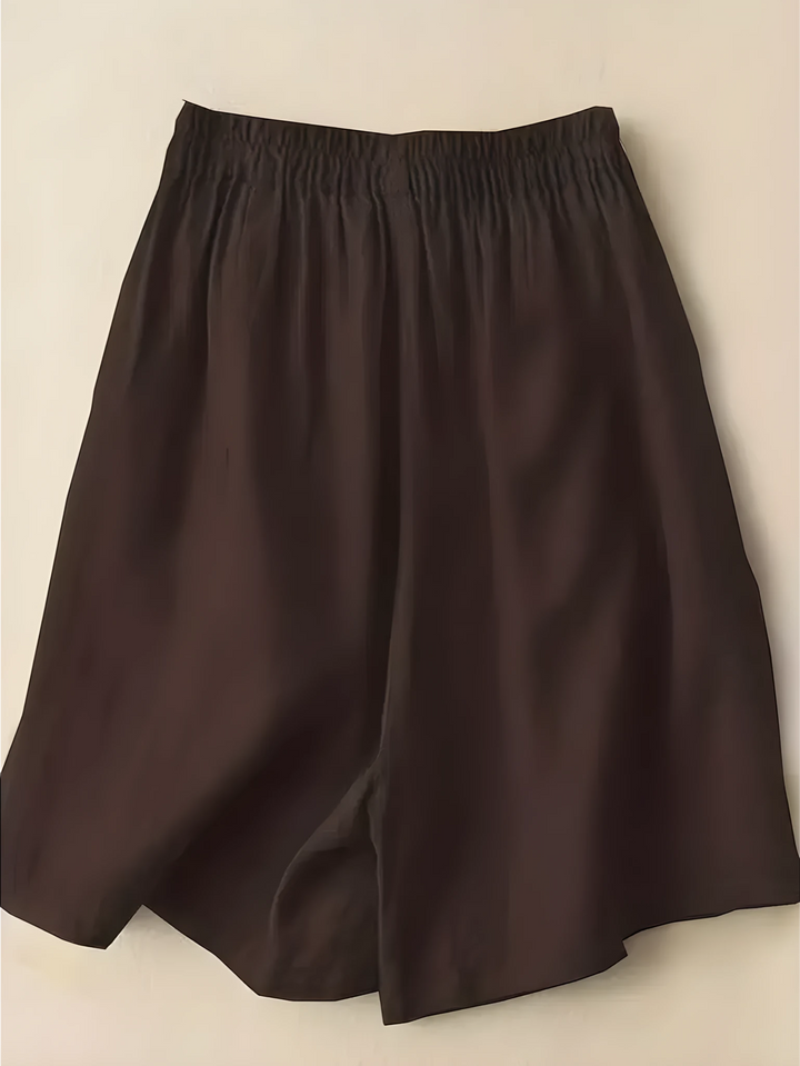 Women's High Waisted Bermuda Shorts with Elastic Waistband