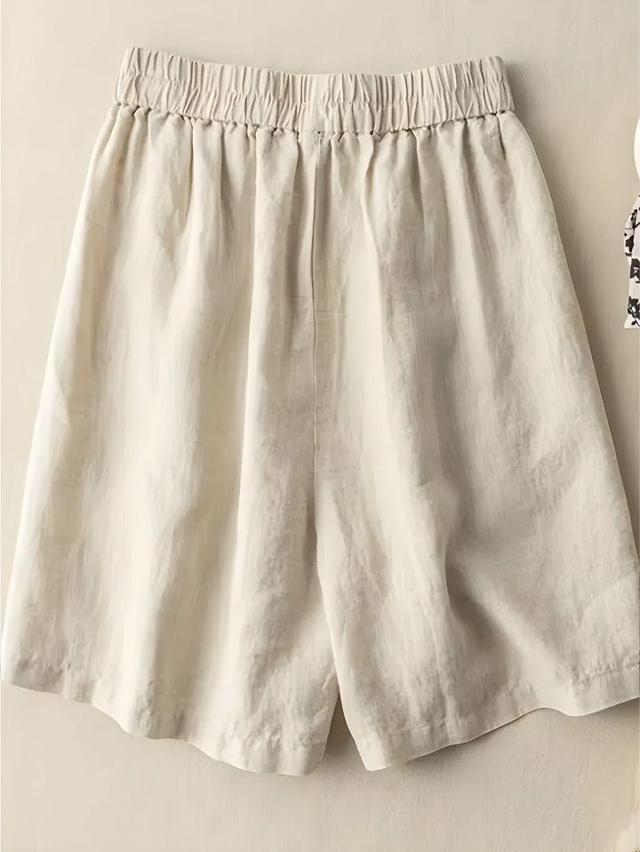 Women's High Waisted Bermuda Shorts with Elastic Waistband