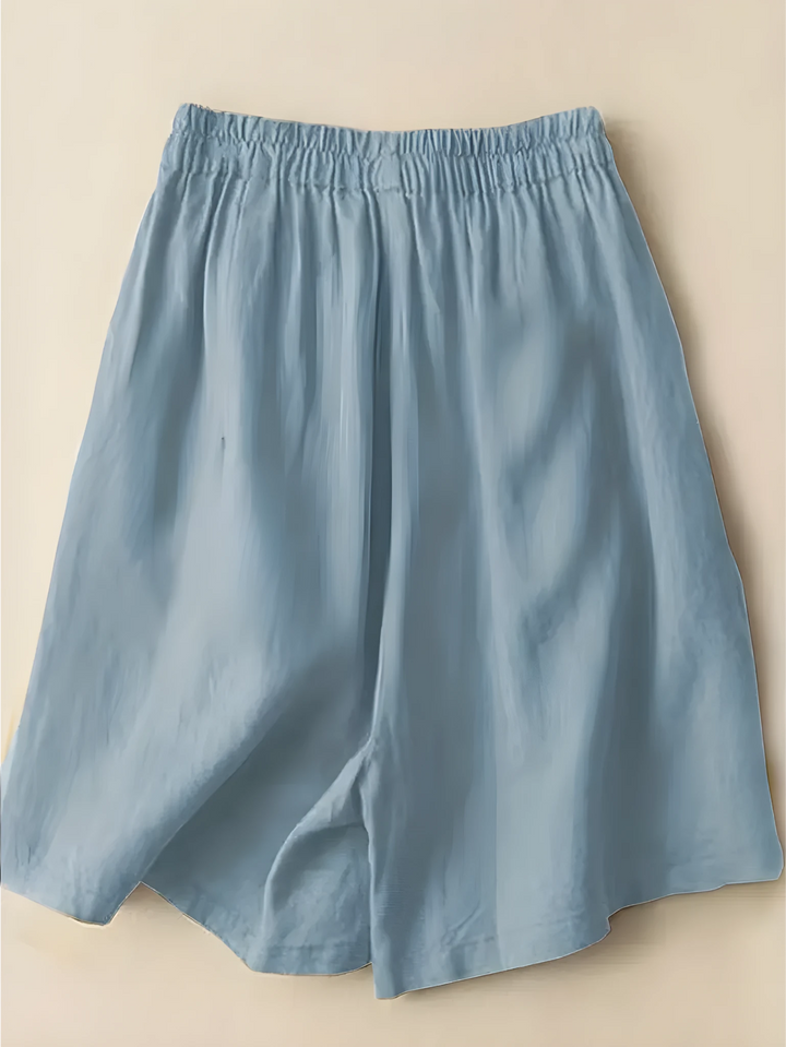 Women's High Waisted Bermuda Shorts with Elastic Waistband