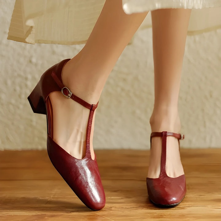 Women's Mary Jane Chunky Heels Shoes with Block Heel and Non Slip