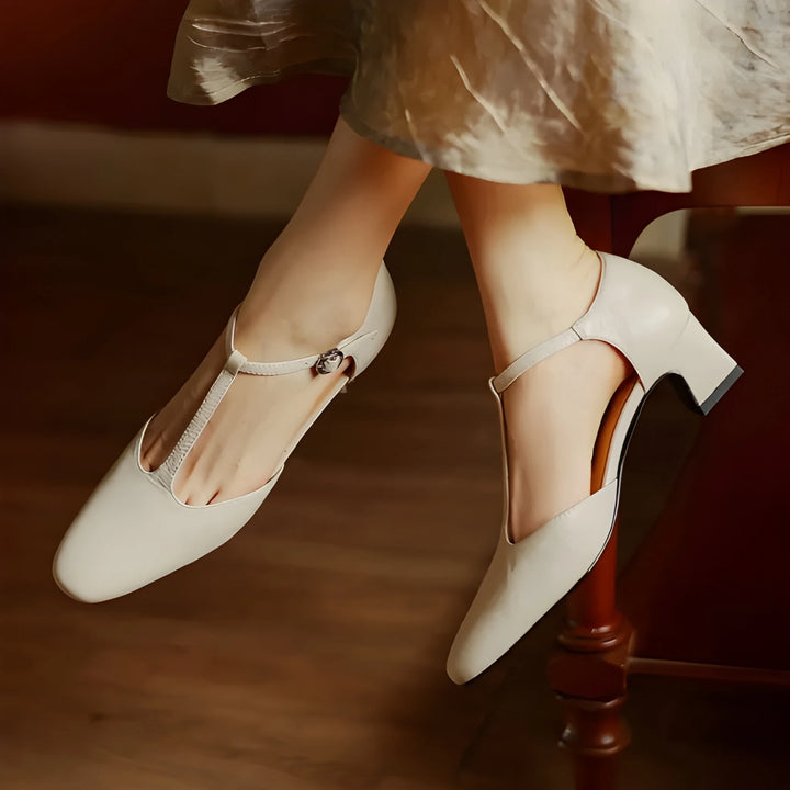 Women's Mary Jane Chunky Heels Shoes with Block Heel and Non Slip