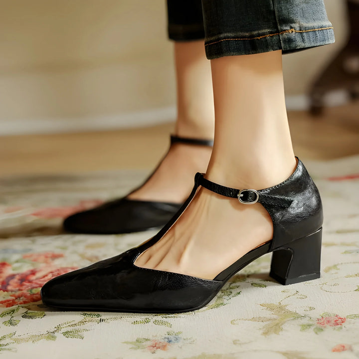Women's Mary Jane Chunky Heels Shoes with Block Heel and Non Slip