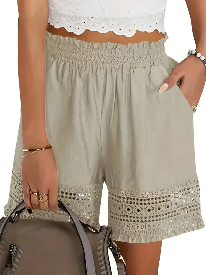 Women's Casual High Waisted Shorts with Elastic Waist