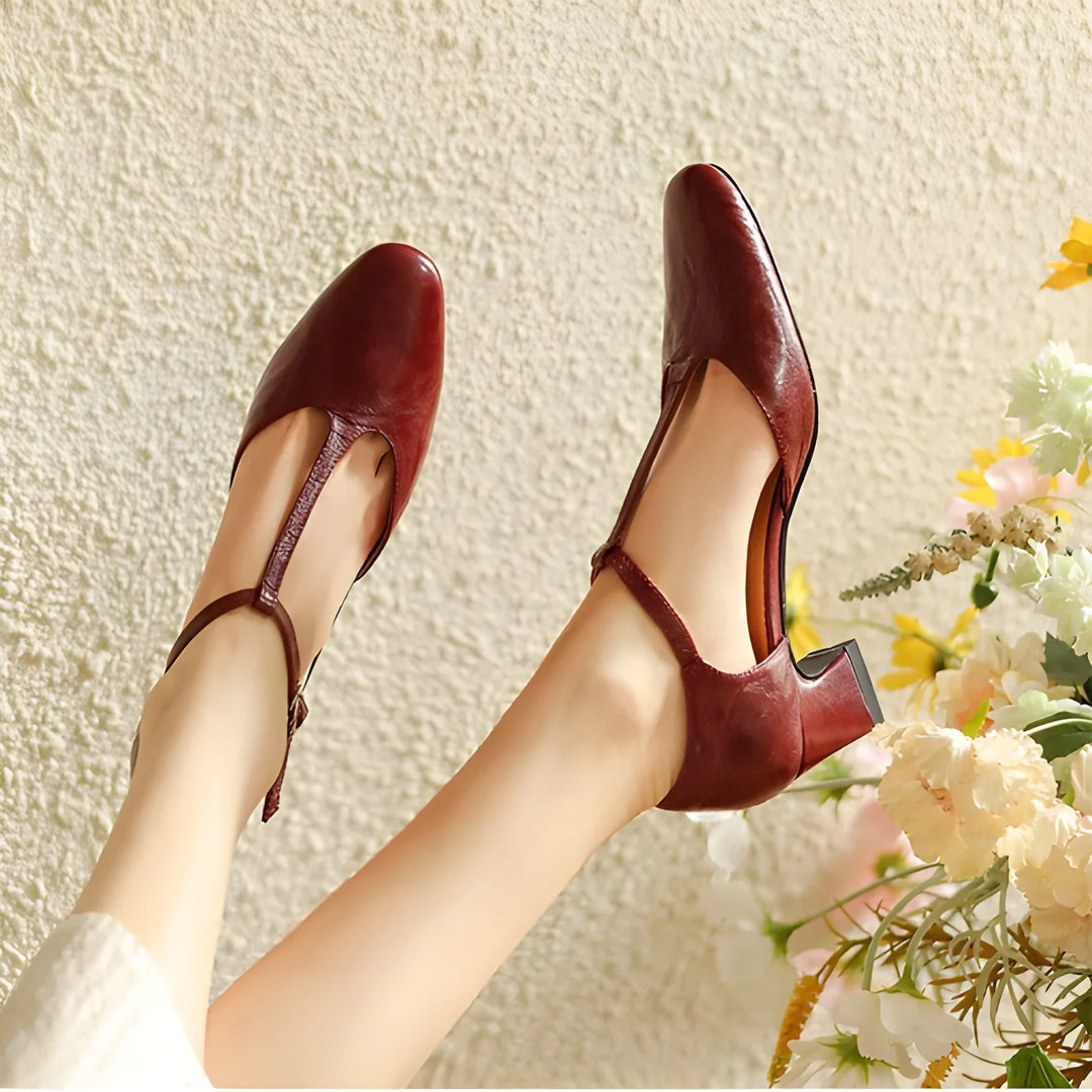 Women's Mary Jane Chunky Heels Shoes with Block Heel and Non Slip