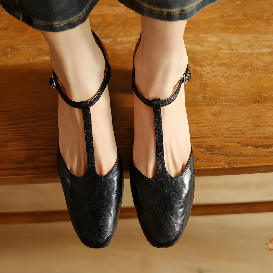 Women's Mary Jane Chunky Heels Shoes with Block Heel and Non Slip