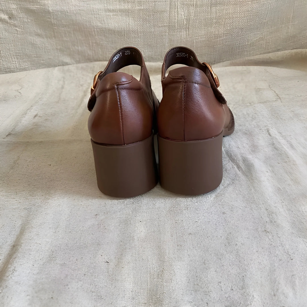 Women's Mary Jane Kitten Heels Shoes  with Velcro Strap