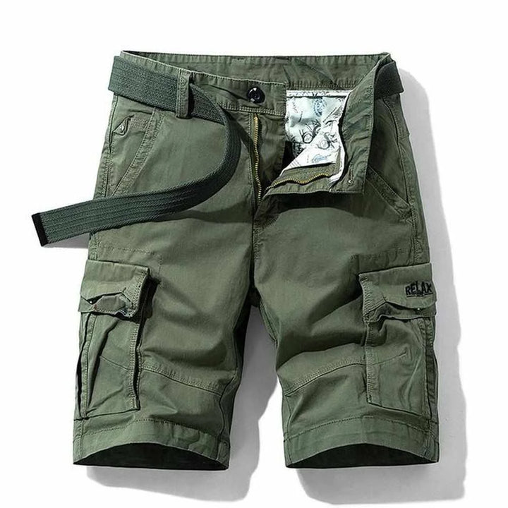 Men's Long Cargo Shorts with Zip