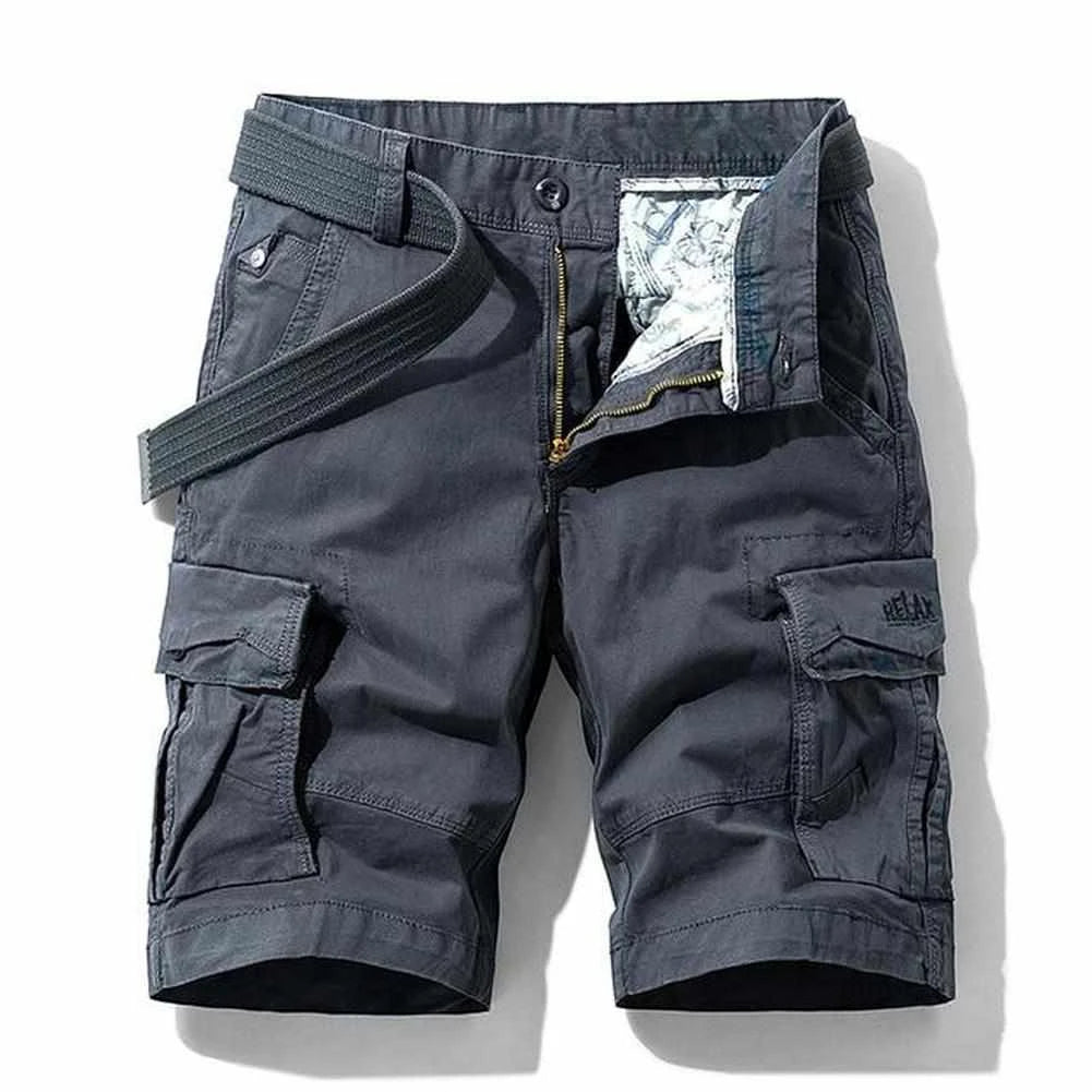 Men's Long Cargo Shorts with Zip