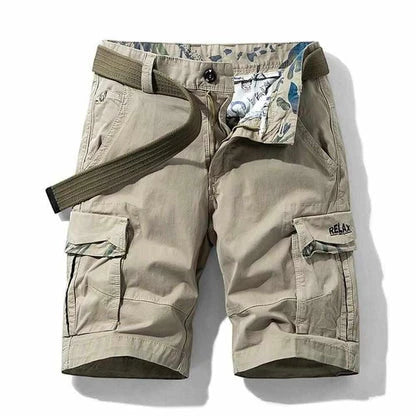 Men's Long Cargo Shorts with Zip
