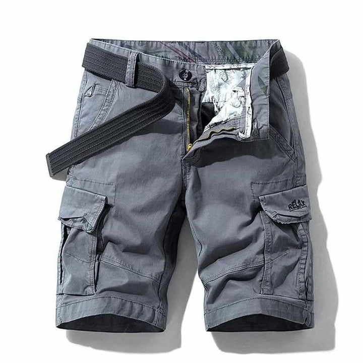 Men's Long Cargo Shorts with Zip