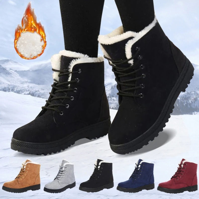 BRIGETTE- BOTTES D'HIVER CHAUDES À LACETS pour femmes